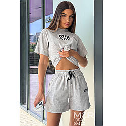 Жіночий костюм "Варенка" із шортами та футболка Оверсайз Розміри: 42-44 і 44-46 (21325-1)