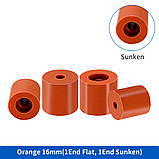 . Демпфер силіконовий під нагрівальний стіл 3Д-принтера, Помаранчевий, Ø16мм, висота 18мм, фото 3