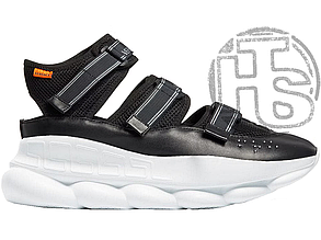 Чоловічі сандалії Версаче Versace Chain Reaction Sandal Black White ALL04309