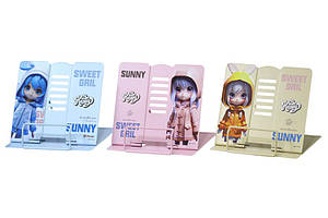 Підставка для книг металева ООПТ Дівчинки аніме 21*19см, мікс видів (12)