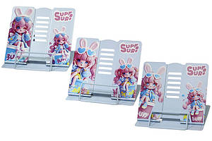 Підставка для книг металева ООПТ Дівчинки аніме, зайчики 21*19см, мікс видів (12)