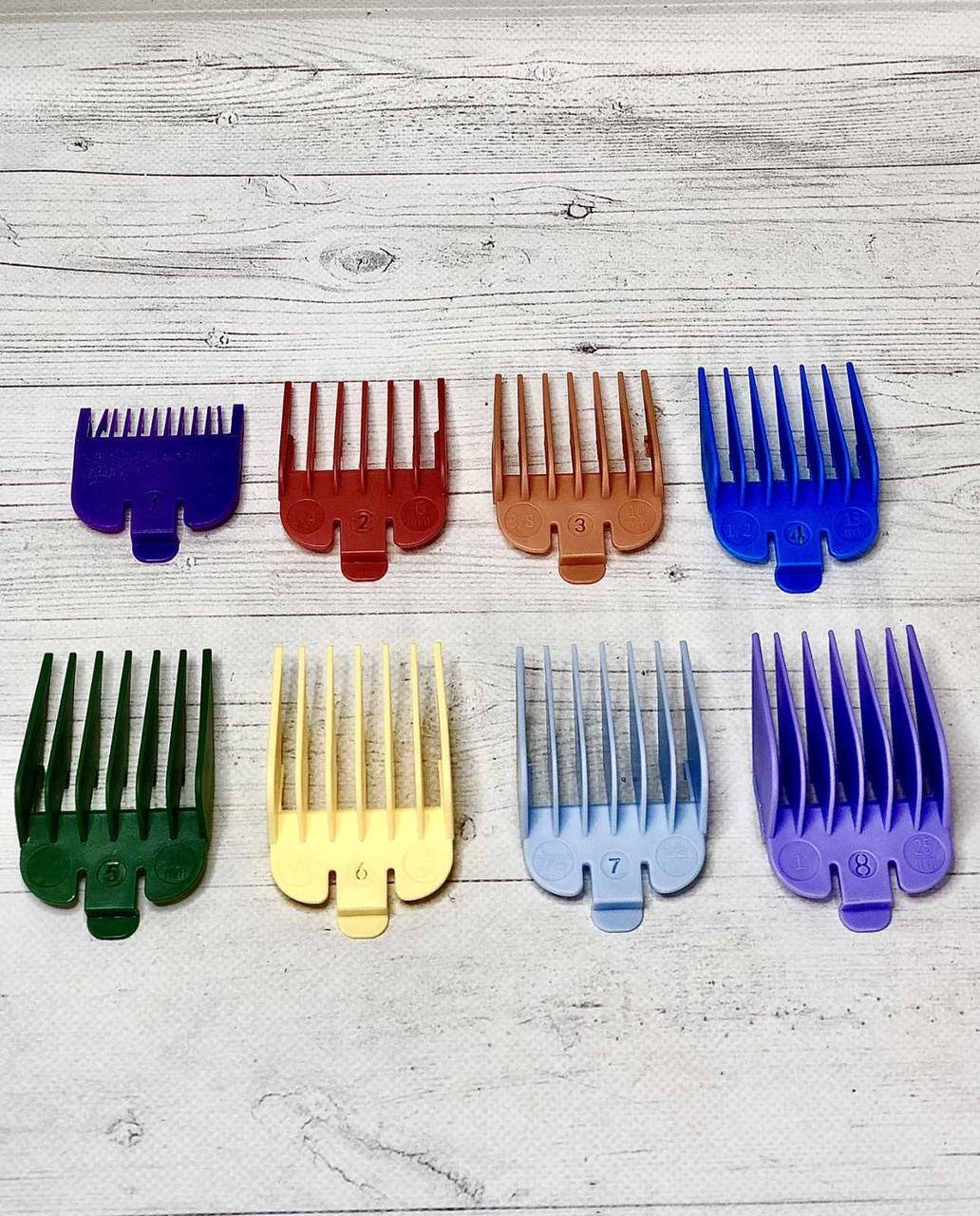 Набір кольорових насадок на машинку XWS-01, 8шт.