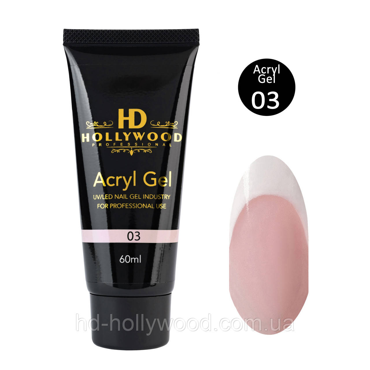 Акригель Акрилатик 03 Акригель Полигель HD Hollywood 60 гр, фото 1