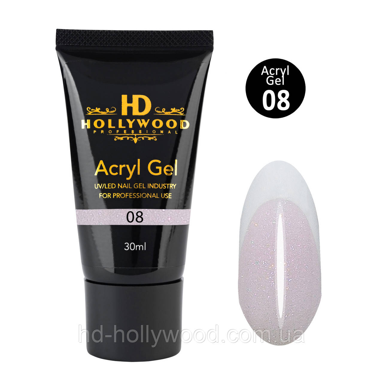 Акригель Акрилатик 08 Акрилгель Полігель HD Hollywood 30 мл, фото 1