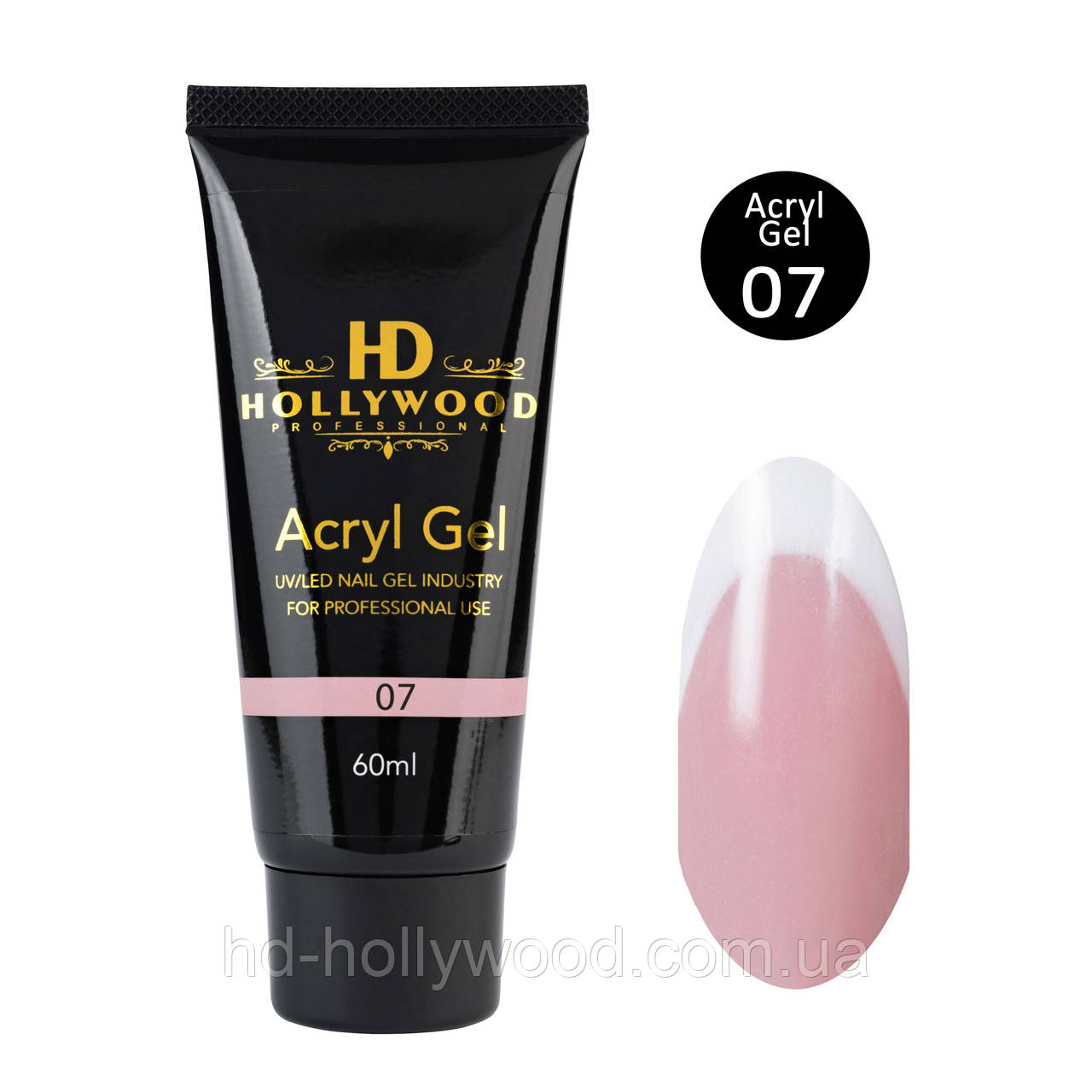 Акригель Акрилатик 07 Акрил гель Полигель HD Hollywood 60 гр, фото 1