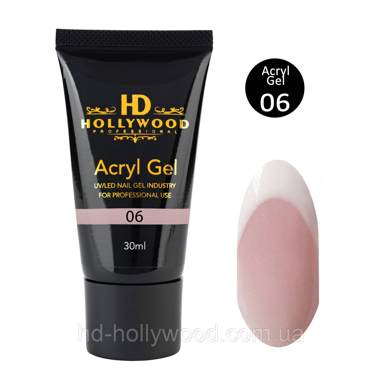 Акригель Акрилатик 06 Акрилгель Полігель HD Hollywood 30 мл, фото 1