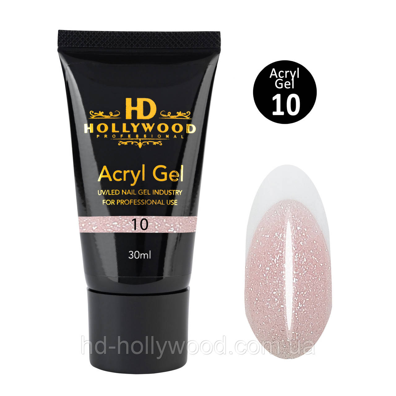 Акригель Акрилатик 10 Акрилгель Полігель HD Hollywood 30 мл, фото 1