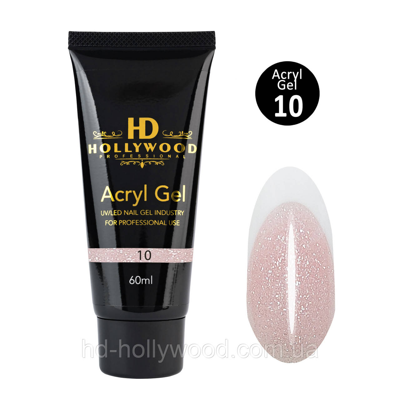 Акригель Акрилатик 10 Акрил гель Полигель Шиммер HD Hollywood 60 гр, фото 1