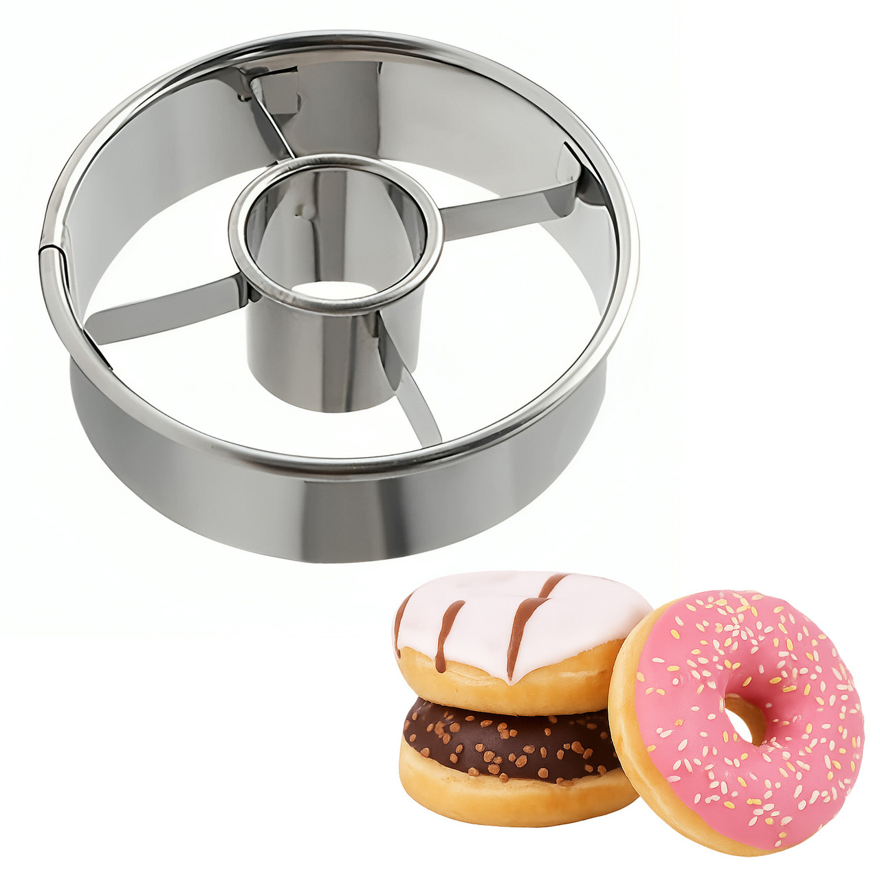 Форма-кільце для пончиків та донатів з нержавіючої сталі Ø 15 см, фото 1