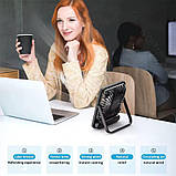 Бездротовий настільний вентилятор із дисплеєм | 5 швидкостей | акумулятор, фото 2