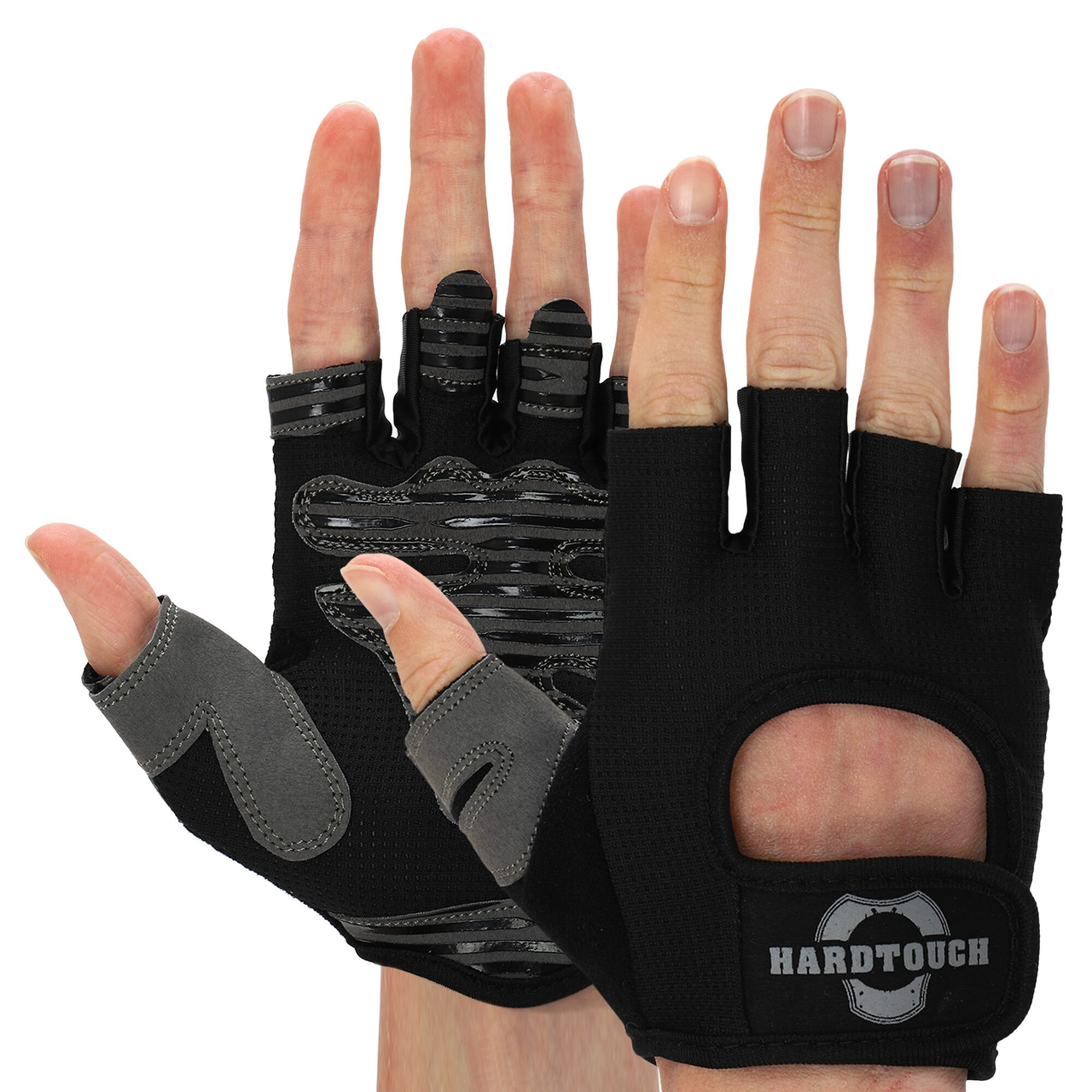 Рукавички для фітнесу та силових тренувань HARD TOUCH BC-4462 Чорний (М-XL), фото 1