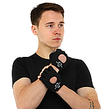 Рукавички для фітнесу та силових тренувань HARD TOUCH BC-4462 Чорний (М-XL), фото 5