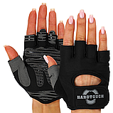 Рукавички для фітнесу та силових тренувань HARD TOUCH BC-4462 Чорний (М-XL), фото 6