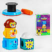 Магнітні кубики тактильні дитині 5 штук Пірамідка сортер Смарт гра Арена цирку розвиває моторику і логіку, фото 4