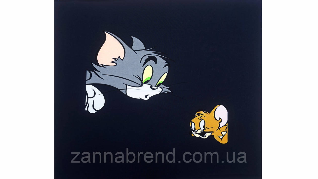 Стрейч-кулір (Супрем) колір темно-синій Купон 58 × 54 см "Вічна погоня" (Туреччина), фото 1