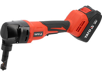 Ножиці для листового металу з акумулятором 18 В 4 А·год і зарядним пристроєм YATO YT-82398