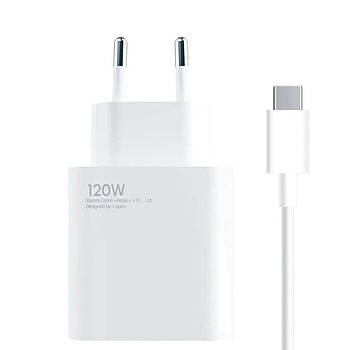 Зарядний пристрій Xiaomi 120W Hyper Charge Combo (Type-A) EU + кабель USB-C