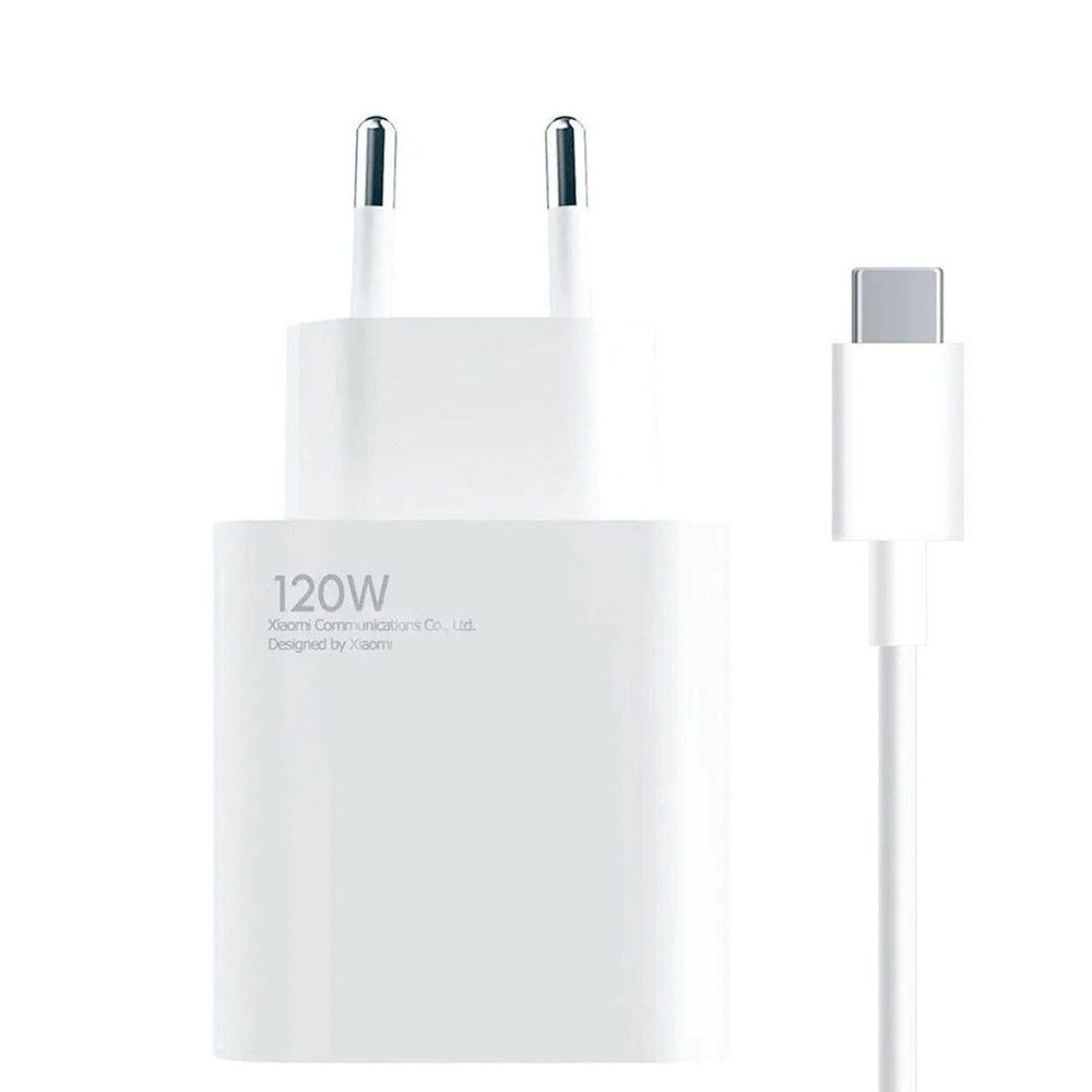 Зарядний пристрій Xiaomi 120W Hyper Charge Combo (Type-A) EU + кабель USB-C, фото 1