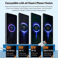 Зарядний пристрій Xiaomi 120W Hyper Charge Combo (Type-A) EU + кабель USB-C, фото 7