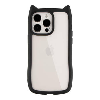 Чохол TPU+PC Cat Ears Case для iPhone 13 Pro Max Black
