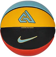 Баскетбольний м'яч Nike All Court 2.0 Giannis Antetokounmpo DEFLATED, чорний жовтий-бірюзовий-червоний, розмір 7