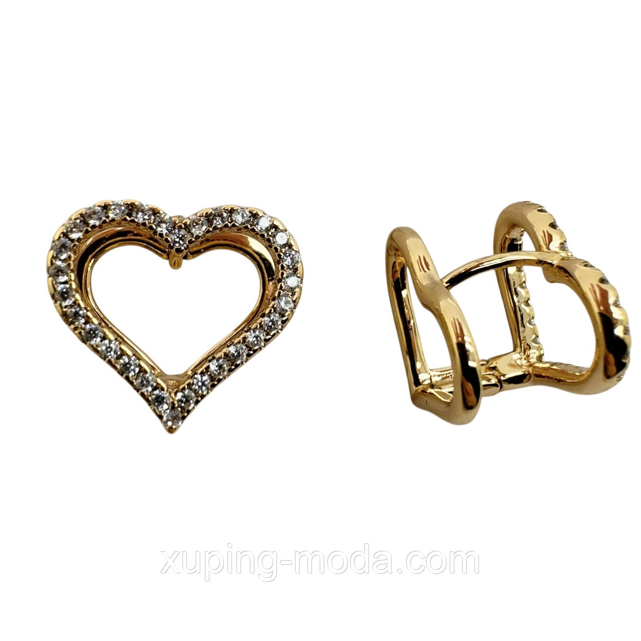 Сережки ксюпінг оптом. 11 мм. 18 к, фото 1