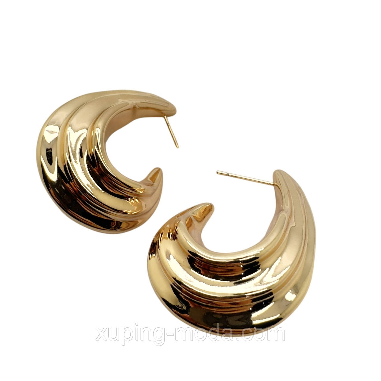 Сережки ксюпінг оптом. 35 мм. 18 к, фото 1