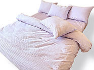 Постільна білизна Королева Ночі (Сатин Жатка Premium) | Полуторний комплект | 50х70 | Однотонний бузковий, фото 3