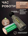Перкусійний масажер для тіла Massage Gun | 6 режимів, 4 насадки, акумуляторний | Чорний, фото 4