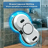 Робот для миття вікон HCR-10 з пультом керування, автоматичне очищення скла, резервний акумулятор, 3 режими роботи, 30 м², фото 7