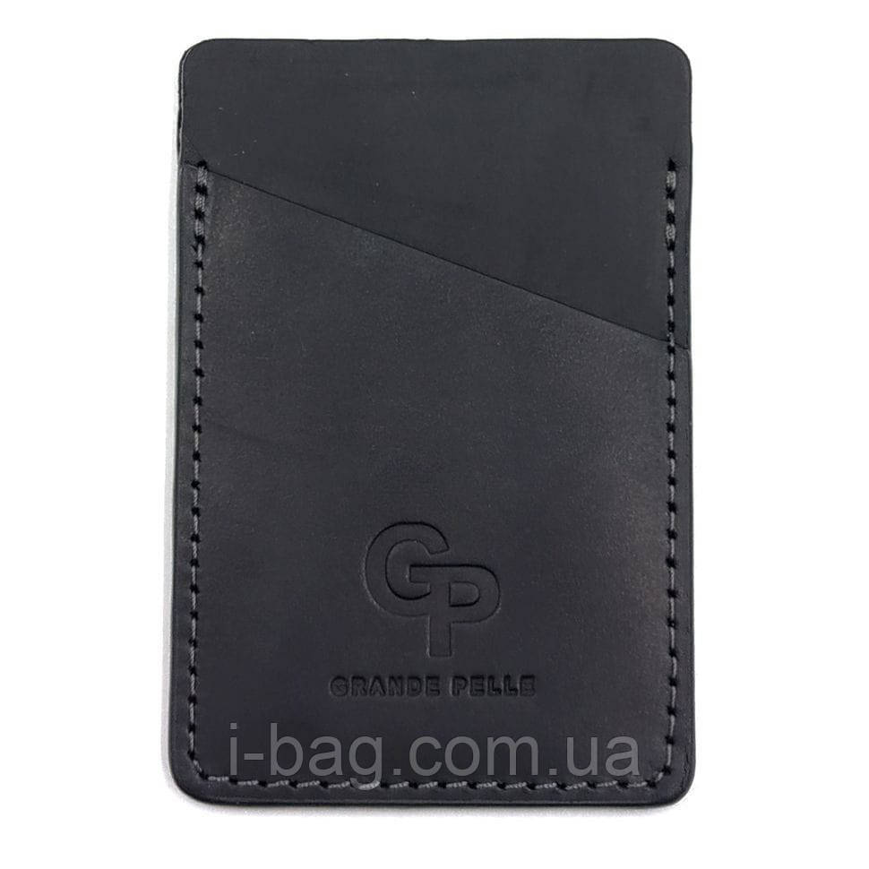 Кардхолдер Grande Pelle 95х60 мм шкіра крейзі хорс Grande Pelle 301110, фото 1