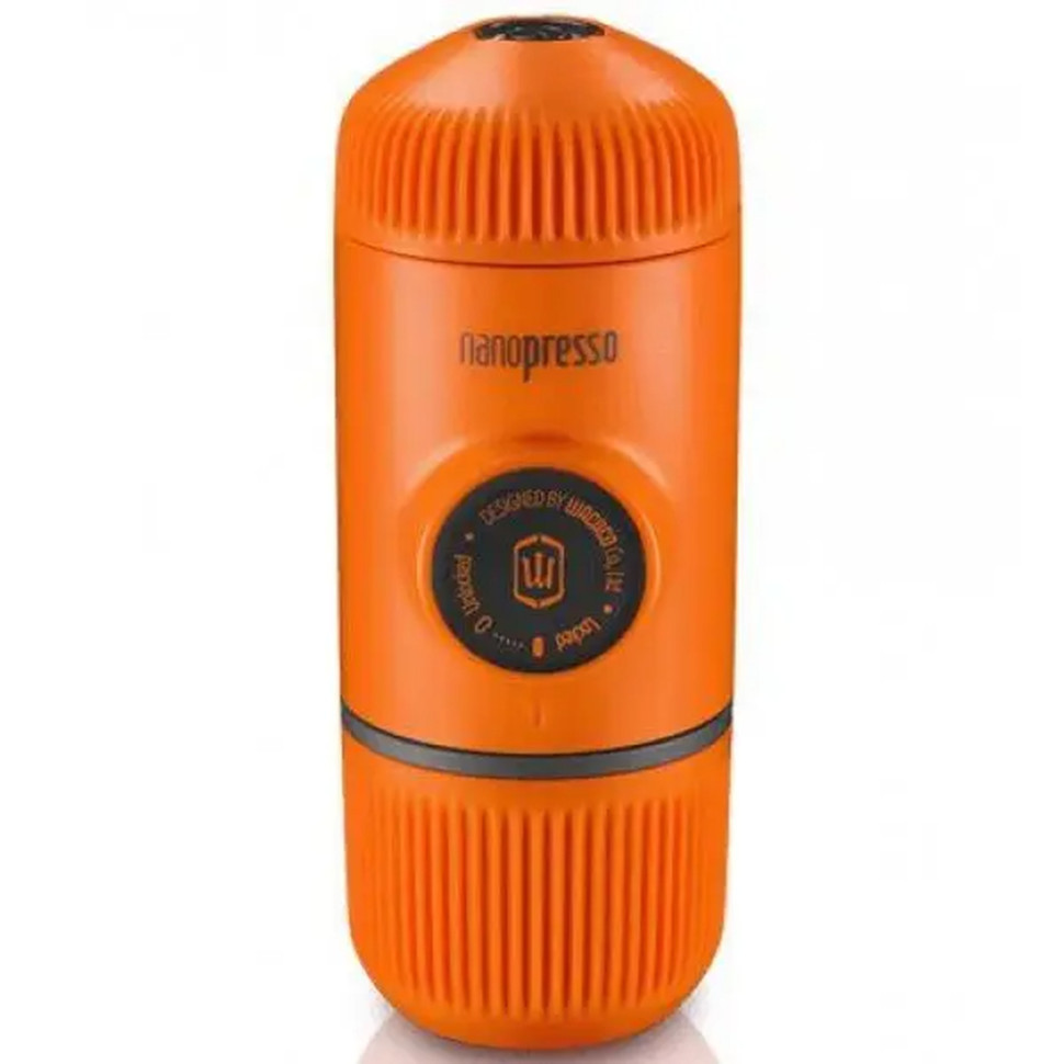 Портативна еспресо-кавоварка Wacaco Nanopresso помаранчева з чохлом, фото 1
