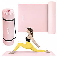 Килимок (мат) спортивний 4FIZJO NBR 180 x 60 x 1.5 см для йоги та фітнесу Light Pink (P-5907739316998)