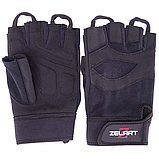 Рукавички для фітнесу та силових тренувань Zelart SB-161591 Чорний (S-2XL), фото 5