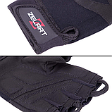 Рукавички для фітнесу та силових тренувань Zelart SB-161591 Чорний (S-2XL), фото 6