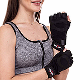 Рукавички для фітнесу та силових тренувань Zelart SB-161591 Чорний (S-2XL), фото 9