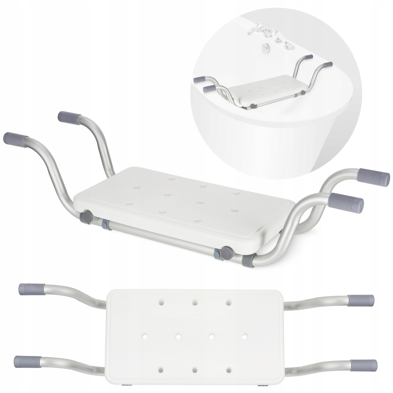 Сидіння-лава для ванної 4FIZJO регульоване White/Grey (P-5905973403436), фото 1