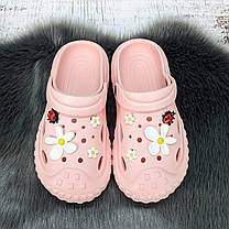 Крокси жіночі на об'ємній підошві Jose Amorales рожевого кольору з джибітсами 4980-3, фото 4