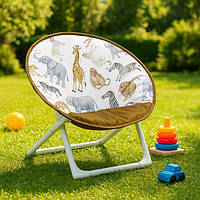 Складаний дитячий стільчик Relaxdays 47x50x48 см, м'яке сидіння, водовідштовхувальне покриття, до 30 кг, для дому та вулиці