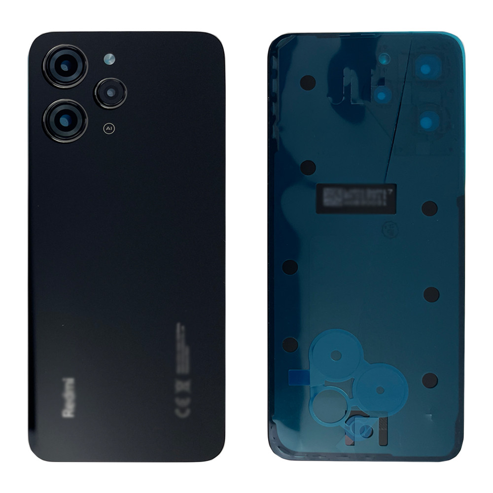 Задня частина корпусу Xiaomi Redmi 12 Midnight Black (з склом камери) Original (PRC)