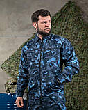 Тактичний костюм синій мультикам міський для охорони ріп-стоп ПП7654 ТМ, фото 5