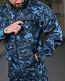 Тактичний костюм синій мультикам міський для охорони ріп-стоп ПП7654 ТМ, фото 6