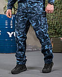 Тактичний костюм синій мультикам міський для охорони ріп-стоп ПП7654 ТМ, фото 7