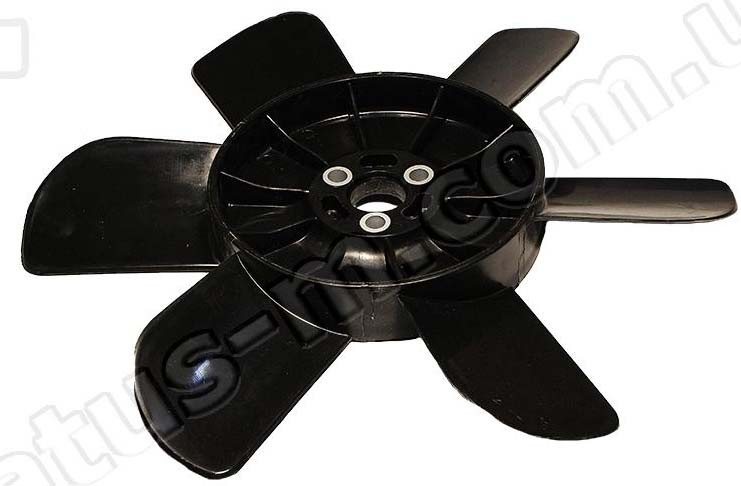 Вентилятор системы охлаждения (крыльчатка) ВАЗ 2101-07 6-ти лопаст. (металл. втулка) (черная) (пр-во г.Херсон) - фото 1 - id-p324124591