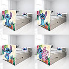 Ліжко для дівчинки Стіч з шухлядою на ламелях + захисний бортик, фото 4