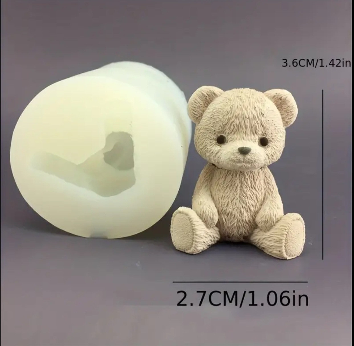 Силіконовий молд Ведмедик 3D