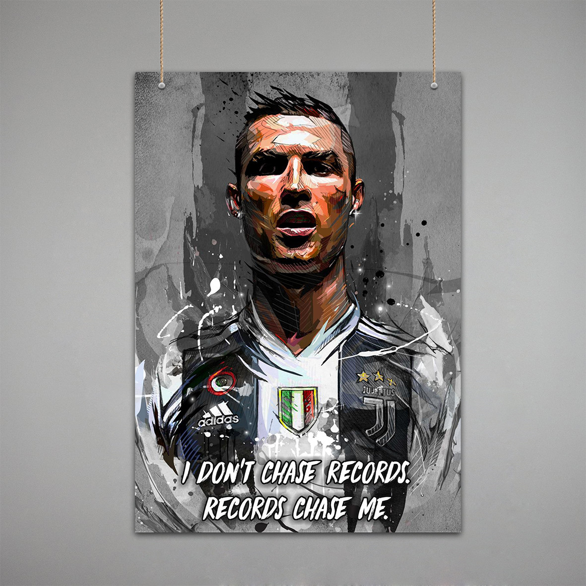 Постер Футбол: "Cristiano Ronaldo — Records Chase Me"