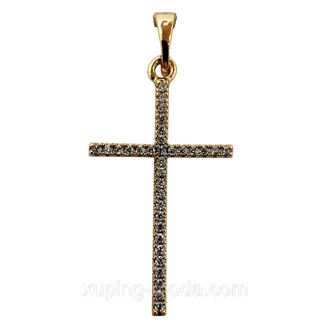 Хрестик оптом. 26х16 мм. 18 к, фото 1