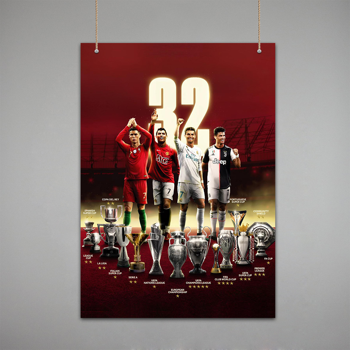 Постер Футбол: "Cristiano Ronaldo — Легенда. 32 Трофея", фото 1