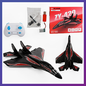 Дитячий літак на пульті радіокеруванні C 71558 акумуляторний підсвітка запасні лопаті